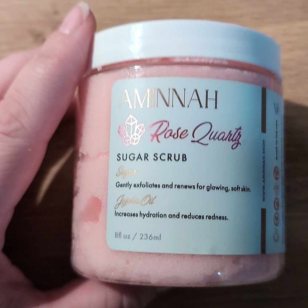 Exfoliating Rose Quartz Sugar Scrub